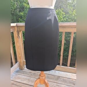 Armani Exchange Black Pencil Skirt Nylon Office Siren Work Wear 6